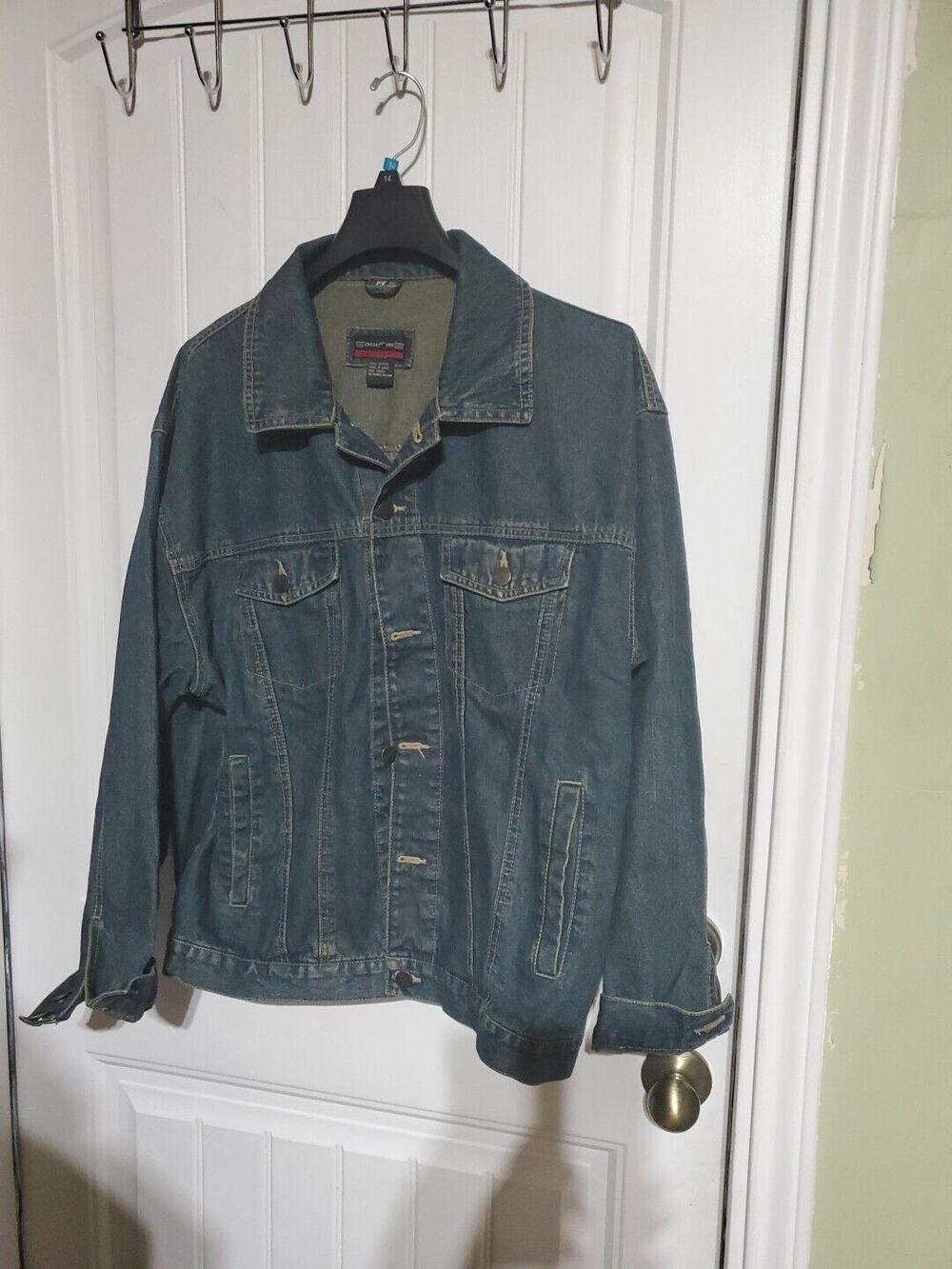 VTG CrossFire Men Jean Jacket Trucker Size M - Picture 3 of 12